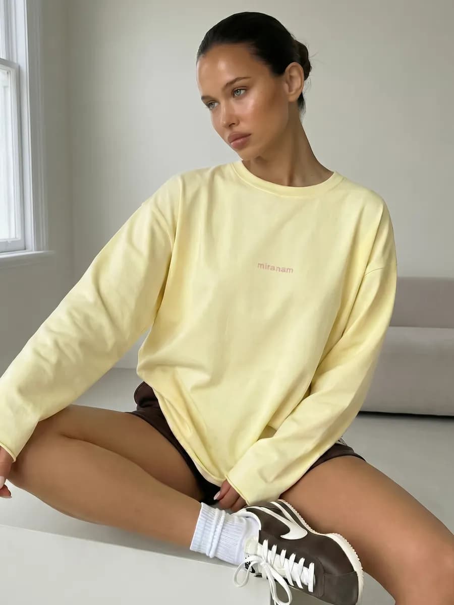 Лонгслив оверсайз с принтом