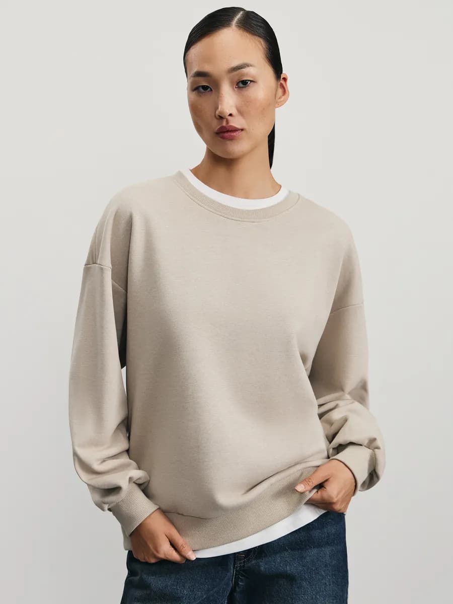 Свитшот двуслойный оверсайз демисезонный школьный