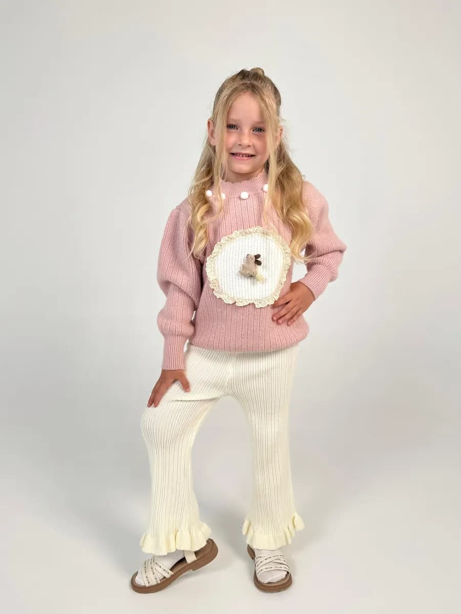 Костюм вязаный с брюками