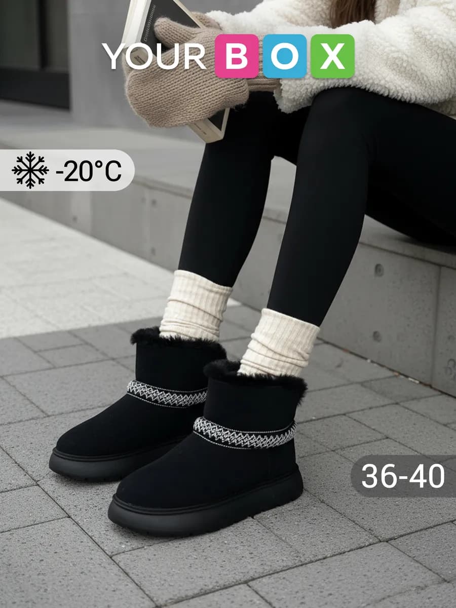 Зимние угги на платформе