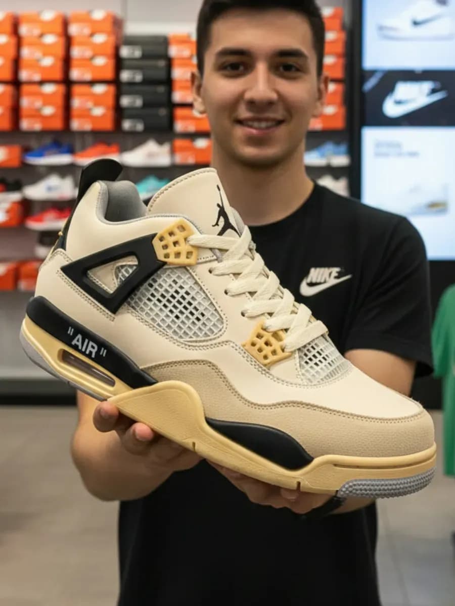 Кроссовки демисезонные AIR JORDAN 4 retro спортивные