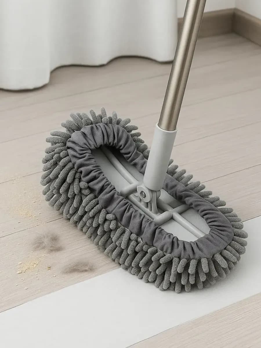 Швабра гибкая силиконовая с тряпочкой