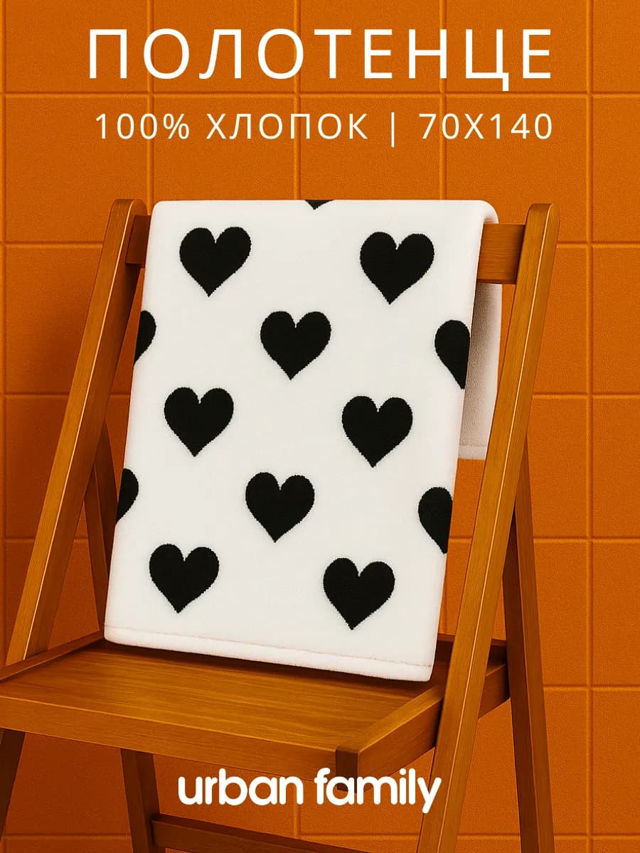 Полотенце махровое банное 70х140 хлопок