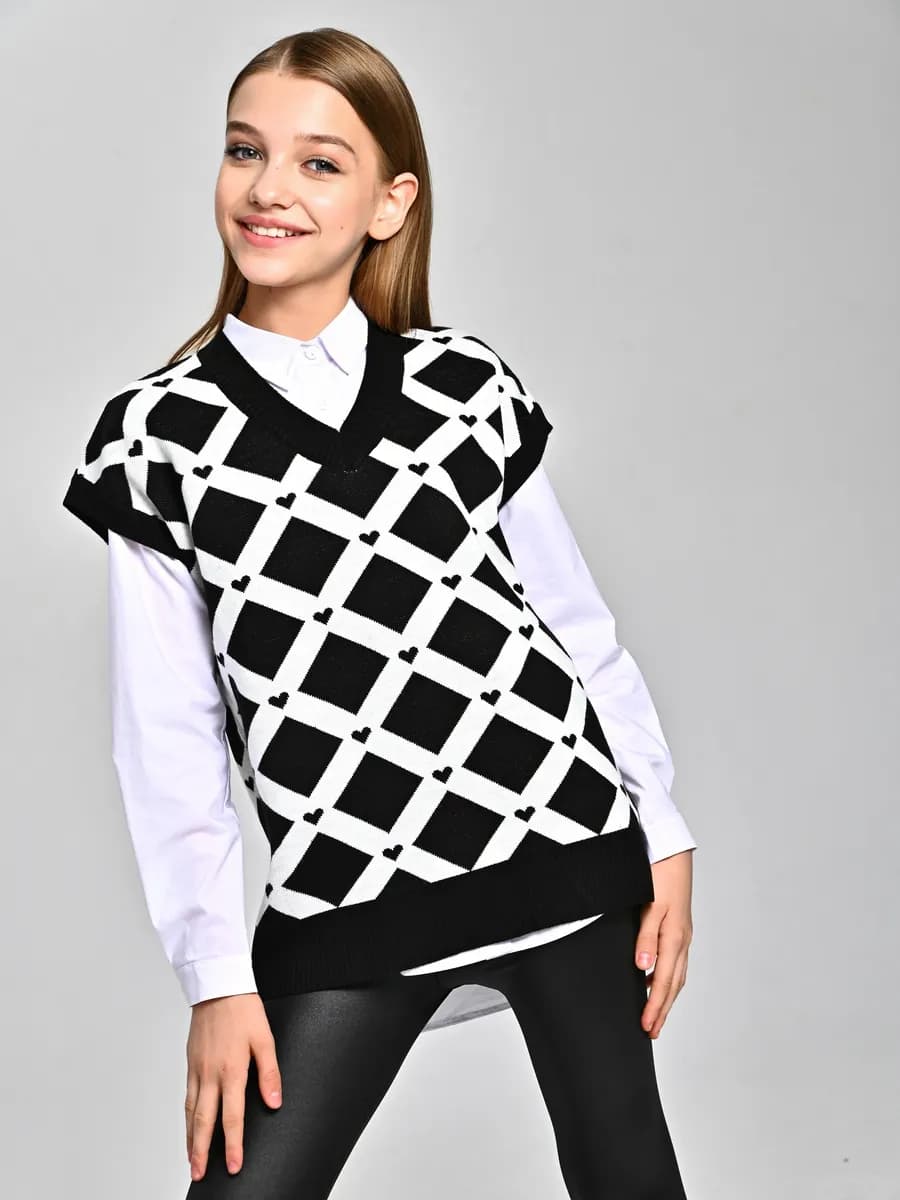 Жилет трикотажный школьный