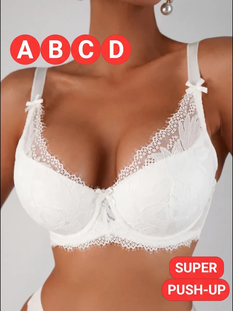 Бюстгальтер пушап кружевной нижнее белье