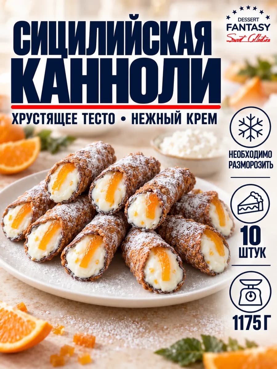 Сицилийская канноли, 10 шт, 1175 гр