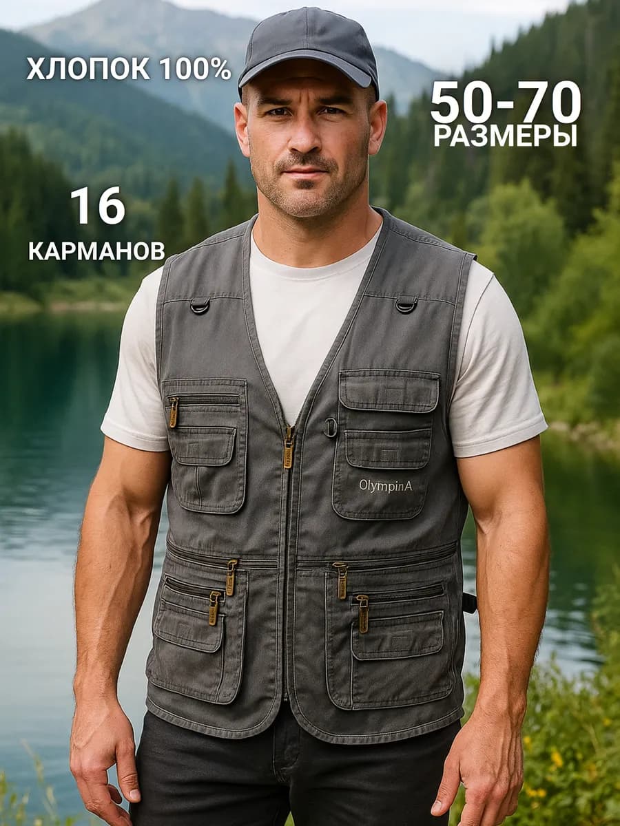 жилетка летняя с карманами
