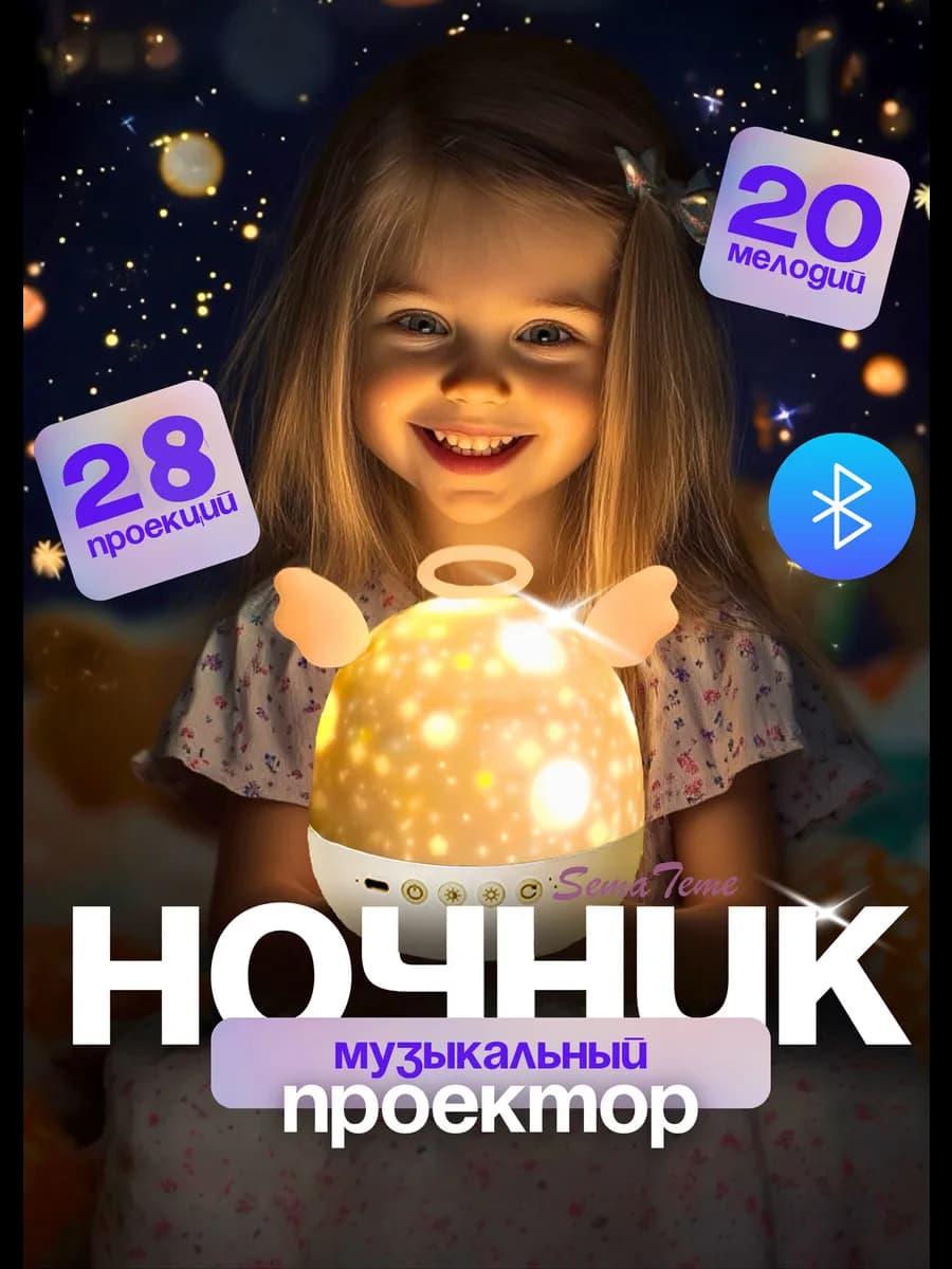 Ночник проектор детский звездное небо