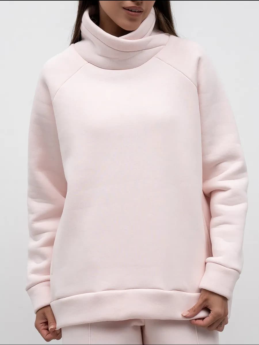 Джемпер с горлом теплый с начесом