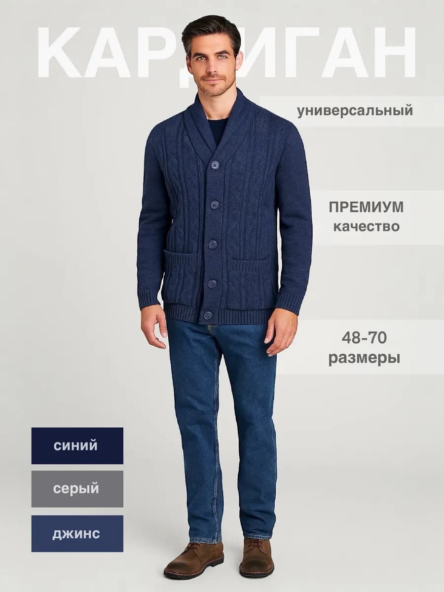 Кардиган мужской на пуговицах