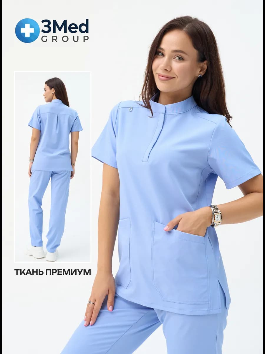 Медицинский костюм хирургический. Форма с брюками стрейч
