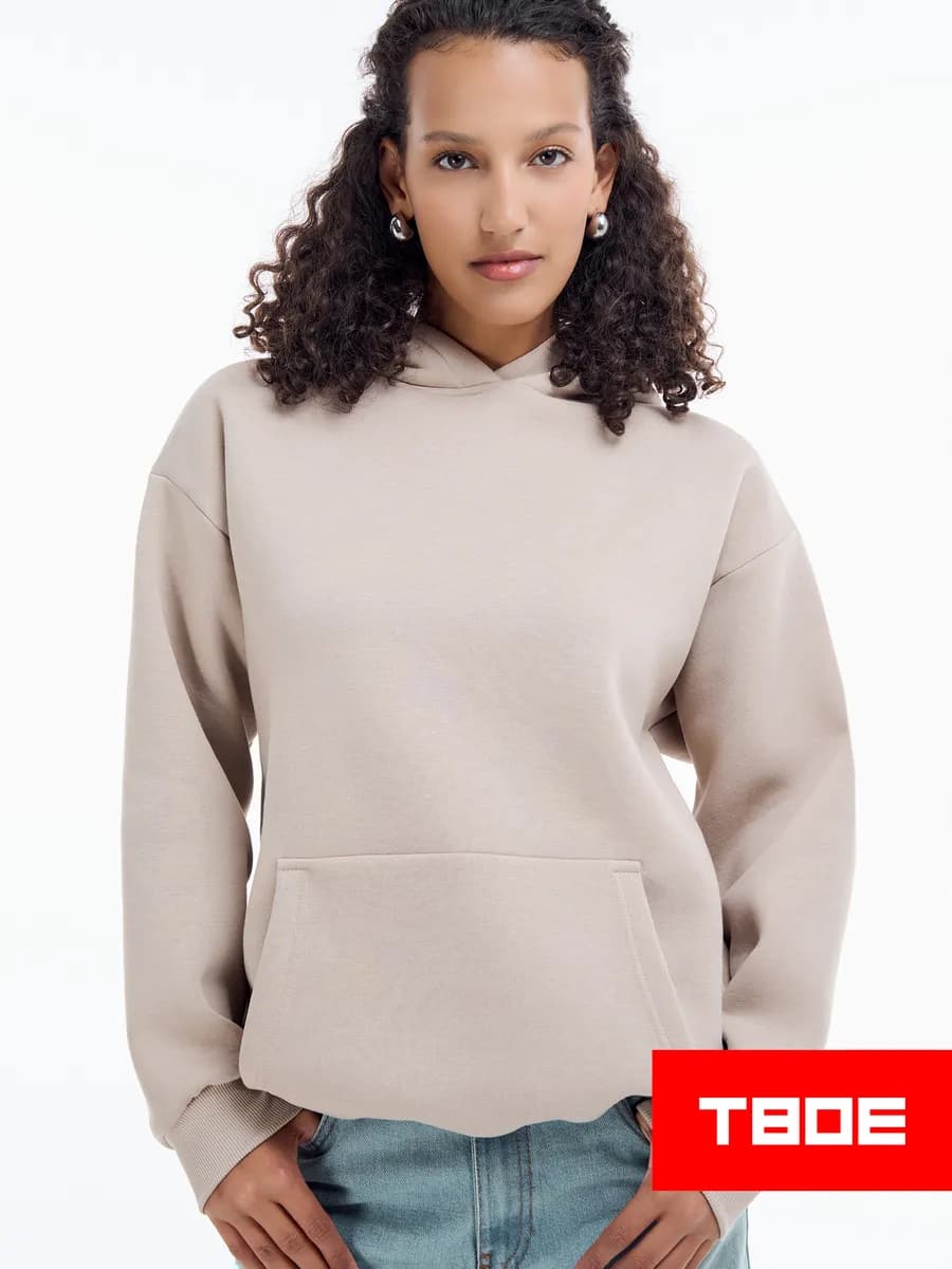 Утепленное худи оверсайз с начесом