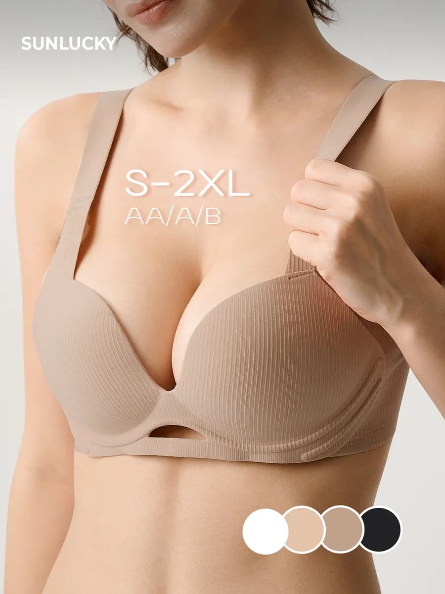 Бесшовный бюстгальтер топ в рубчик без косточек