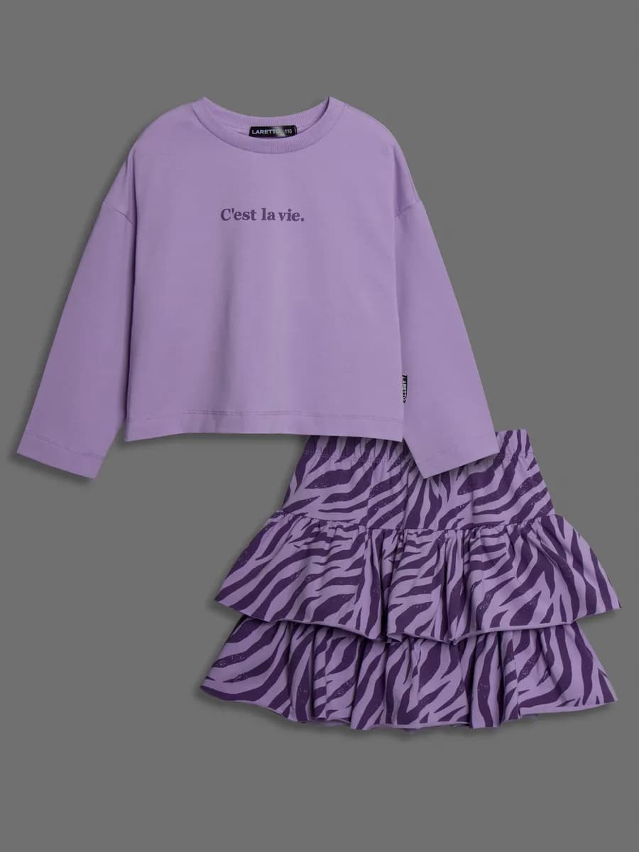 Костюм для девочки с юбкой в садик