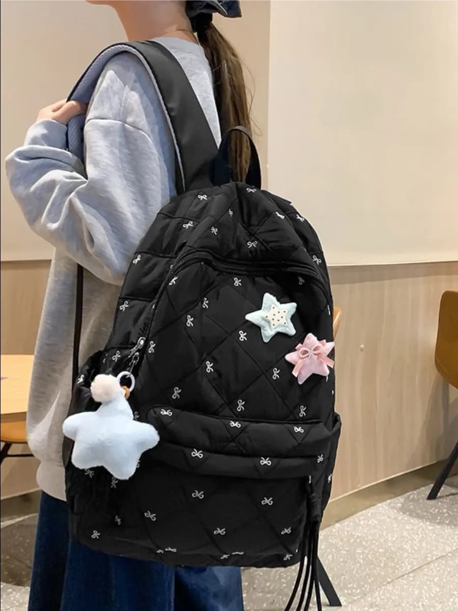 Рюкзак для подростков с брелками портфель для девочек