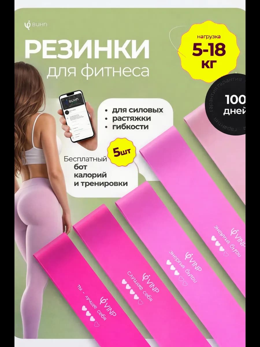 Резинки для фитнеса латексные