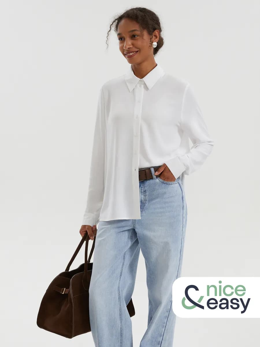 Женская офисная рубашка из вискозы