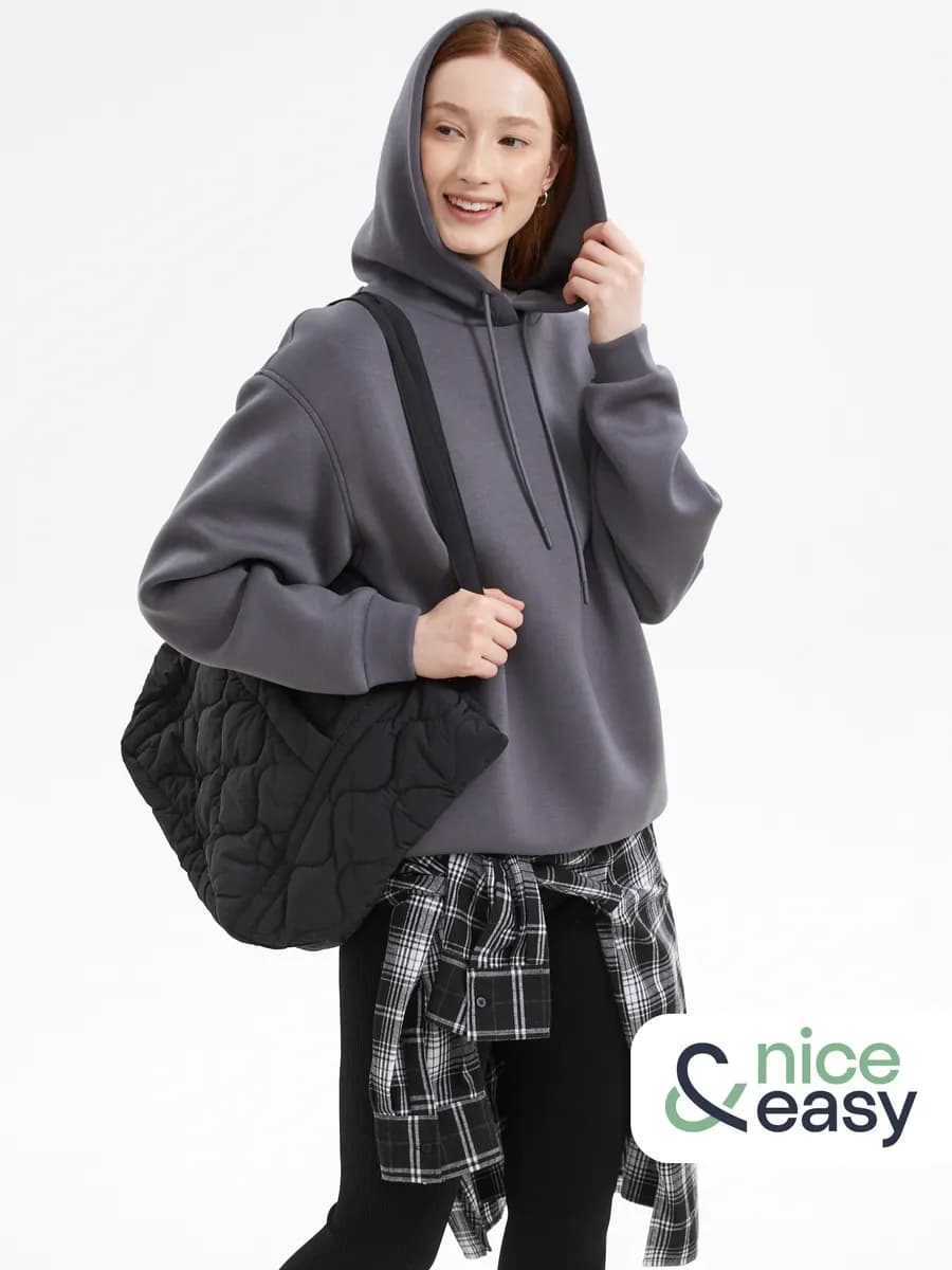 Женский трикотажный худи с капюшоном