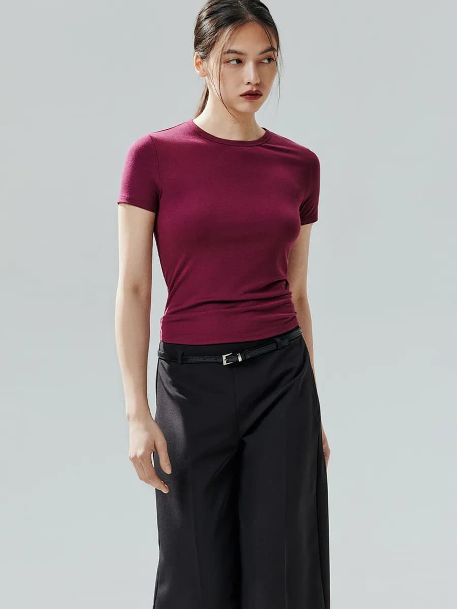 Футболка облегающая из вискозы