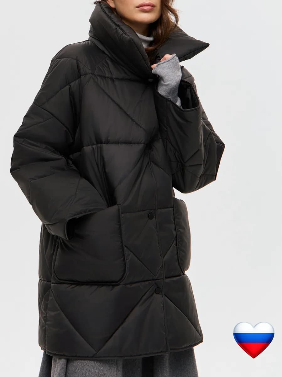 Куртка демисезонная еврозима ОВЕРСАЙЗ удлиненная