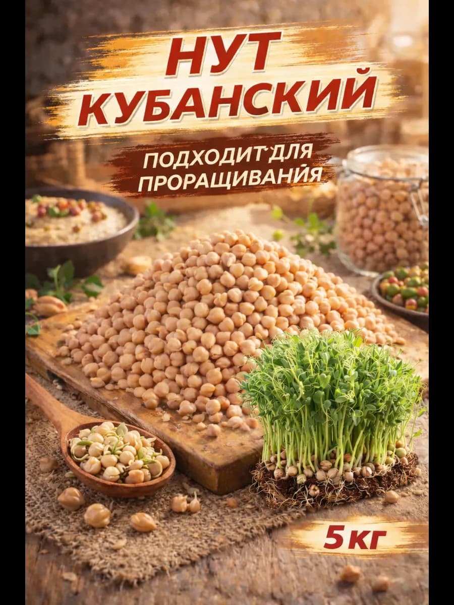 Нут крупа для каш и проращивания 5 кг