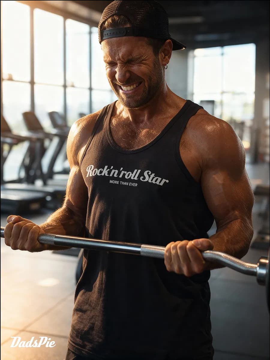 Майка спортивная свободная с принтом без рукавов