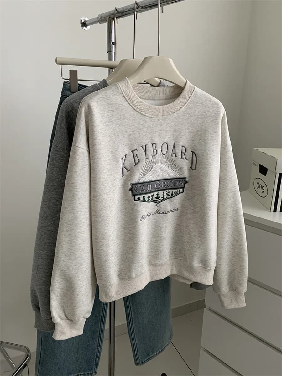 Свитшот оверсайз без начеса толстовка