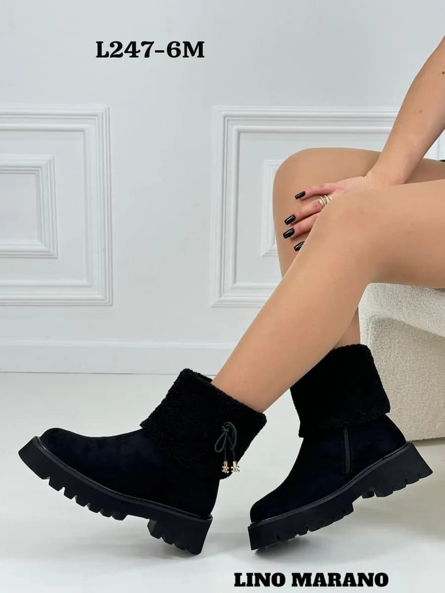 Ботинки зимние без каблука