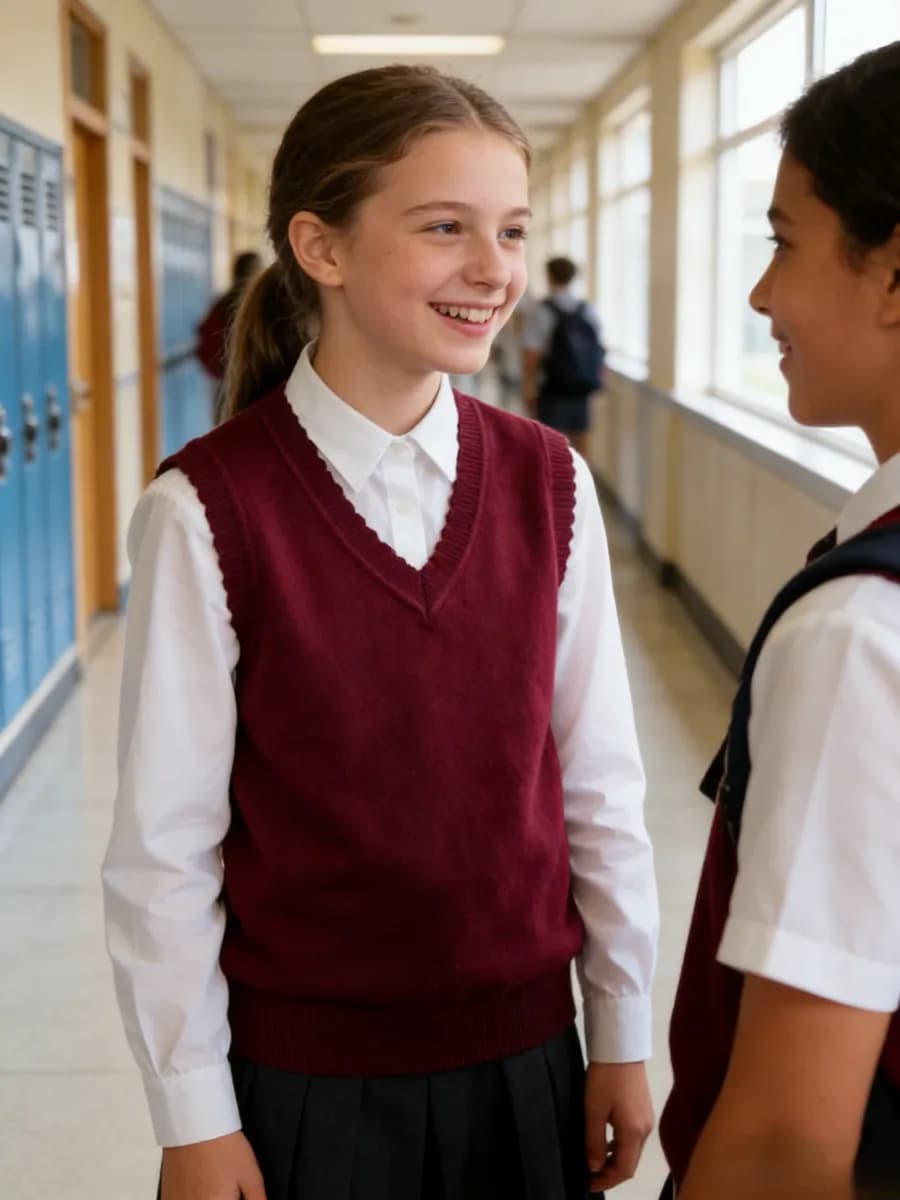 Жилет школьный трикотажный для девочки