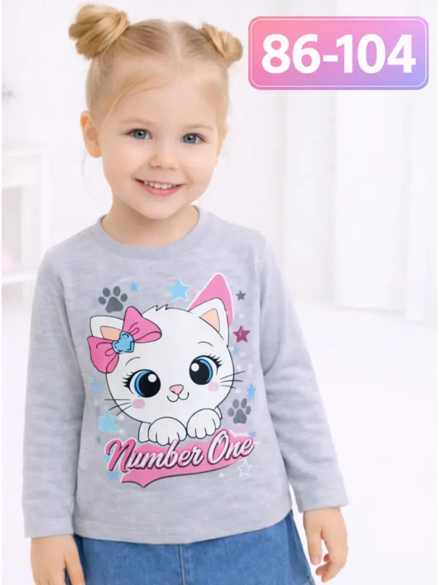 Лонгслив детский с длинными рукавами