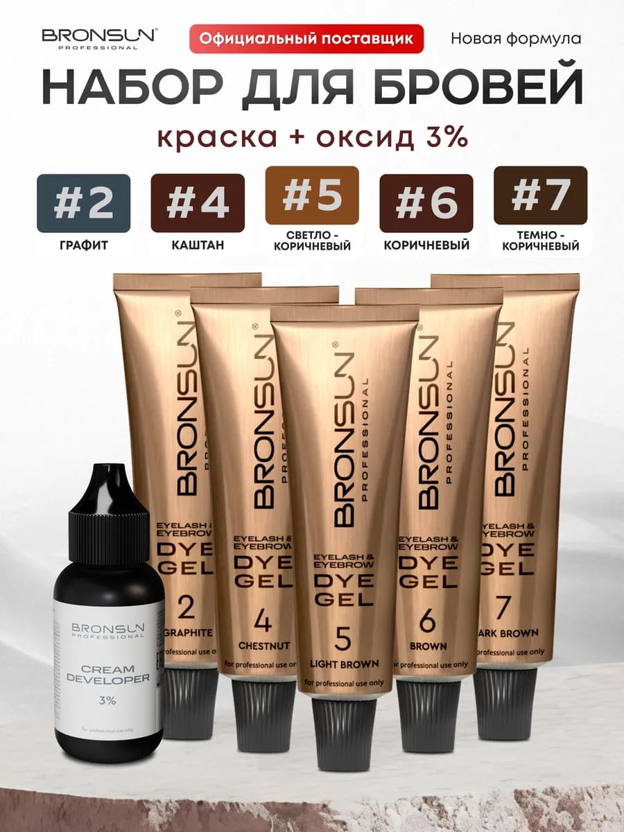 Краска для бровей и ресниц набор