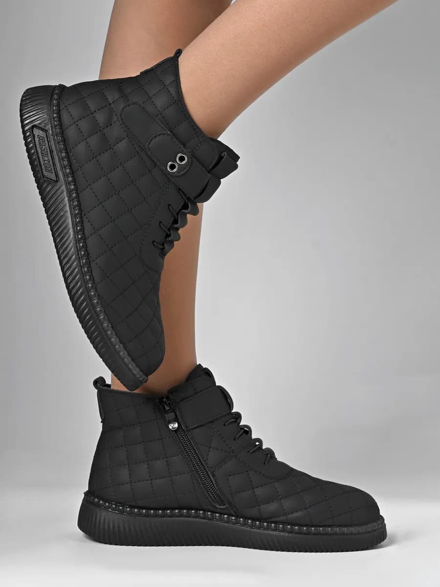 ботинки женские демисезонные на шнурках и на молнии