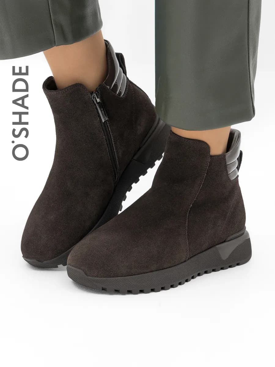 Ботинки женские зимние замшевые