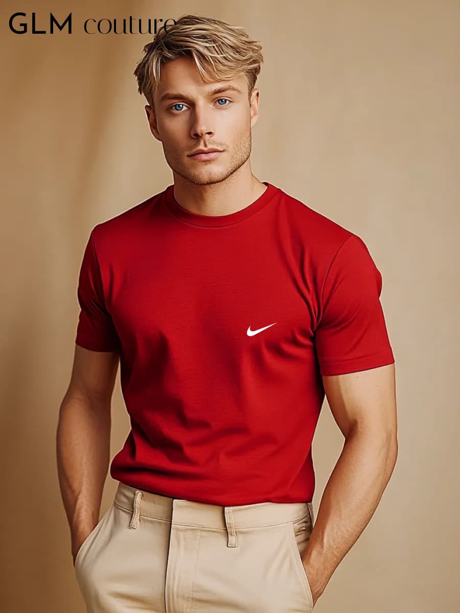 Футболка Красная спортивная хлопок