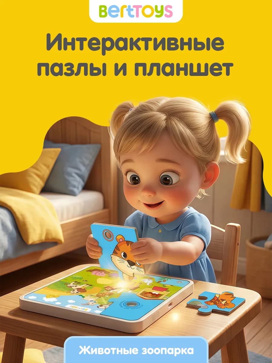 Интерактивные Говорящие Пазлы Пазлтач - Животные зоопарка