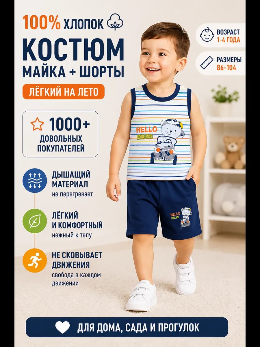 Костюм майка и шорты