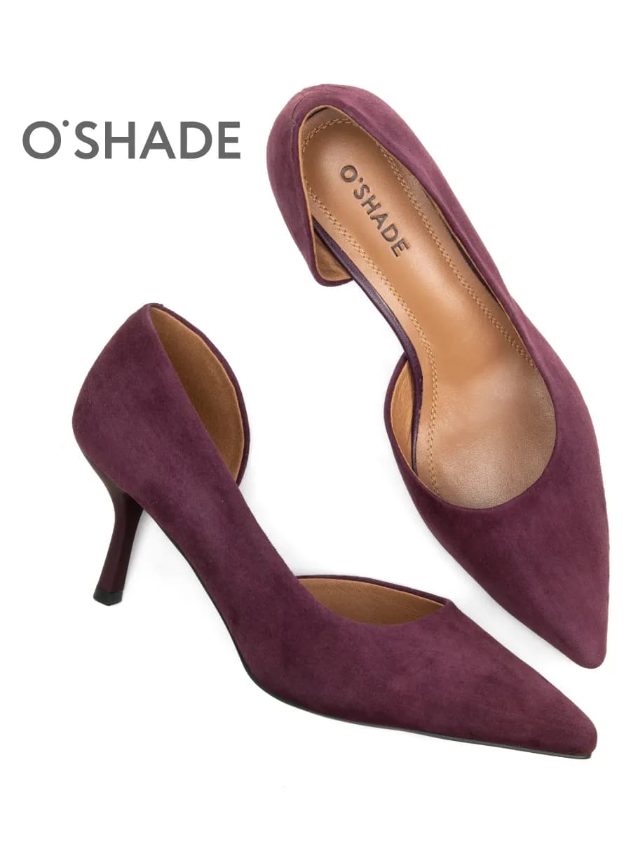 Туфли на каблуке женские замшевые