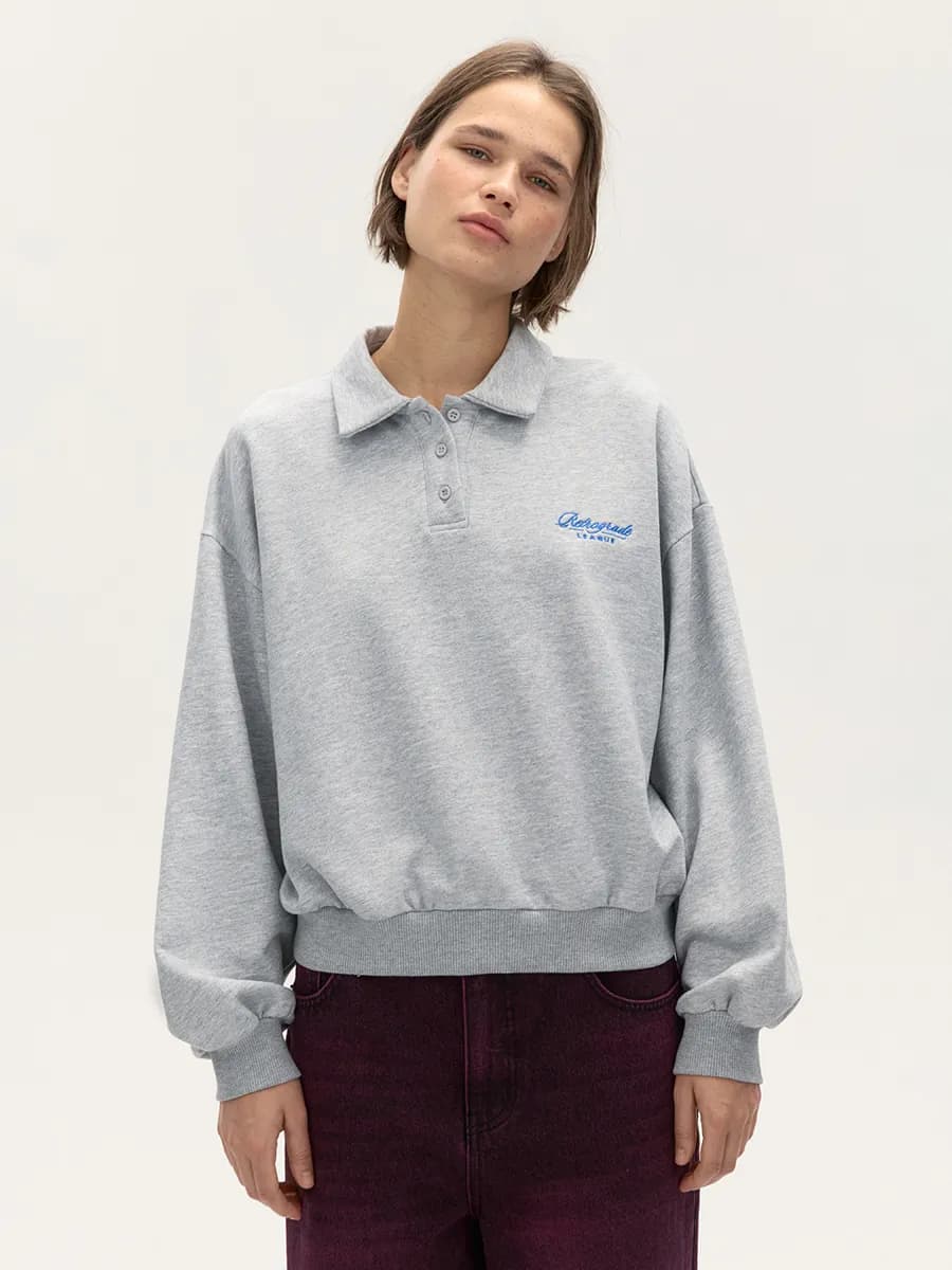 Свитшот поло с надписью