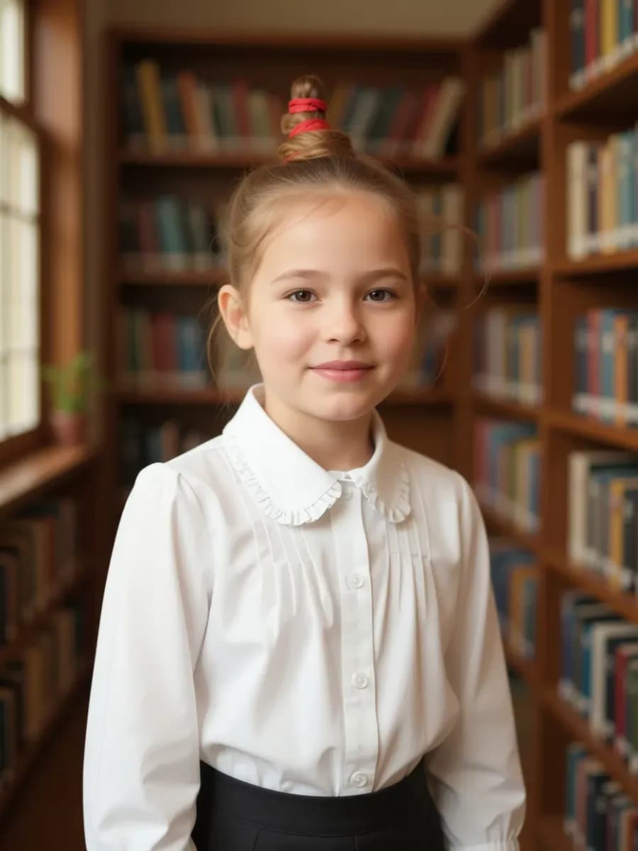 Блузка школьная белая