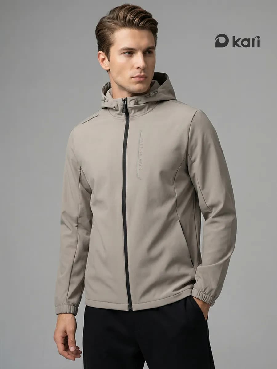 Ветровка мужская спортивная с капюшоном