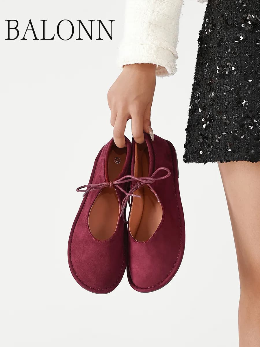 балетки женские замшевые с завязками