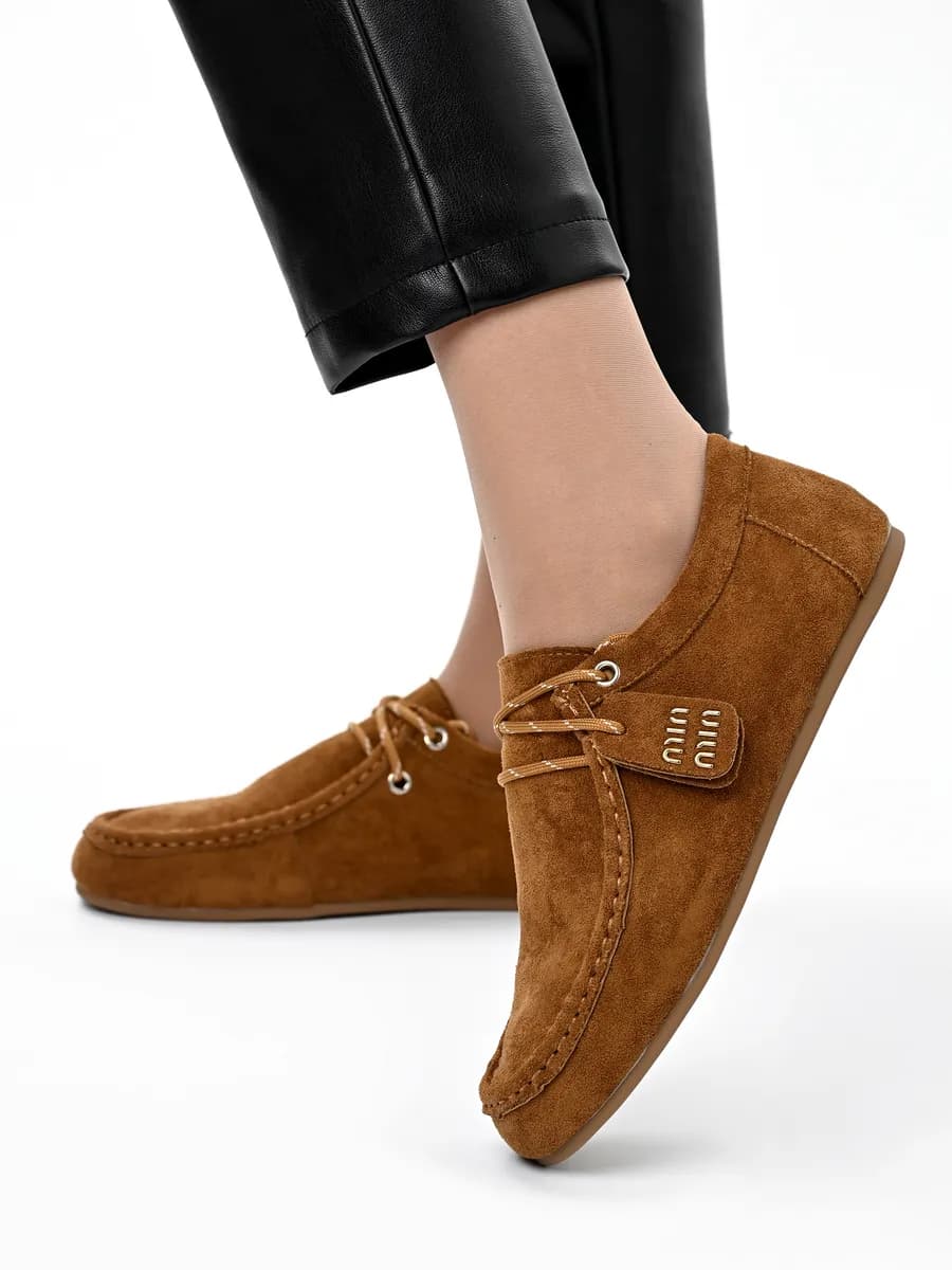 Мокасины женские демисезонные осень-весна замша лоферы