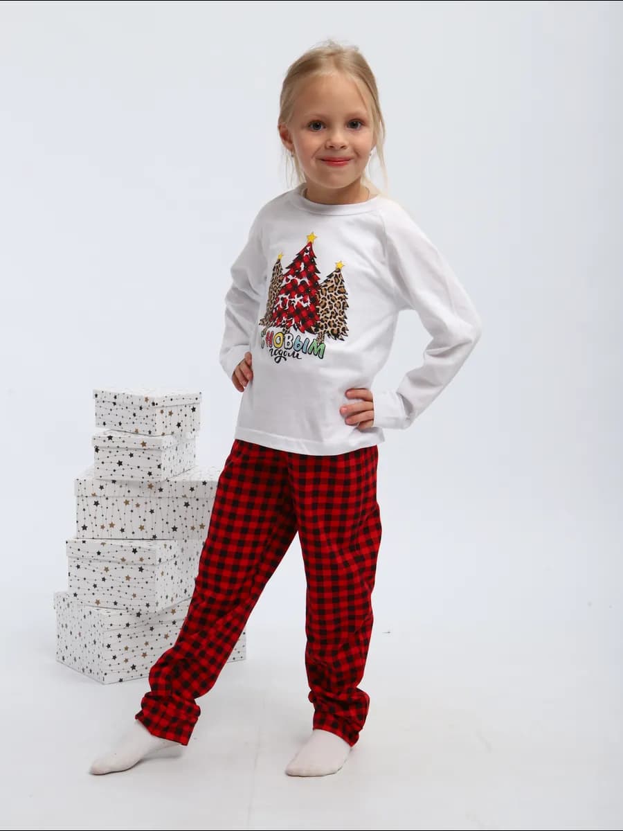 Пижама детская со штанами новогодняя