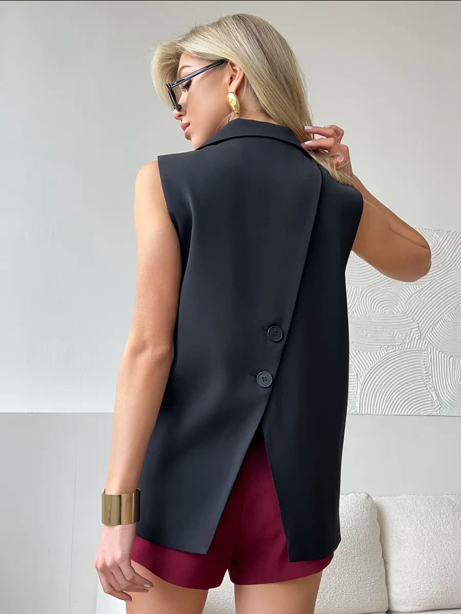 Жилетка костюмная удлиненная