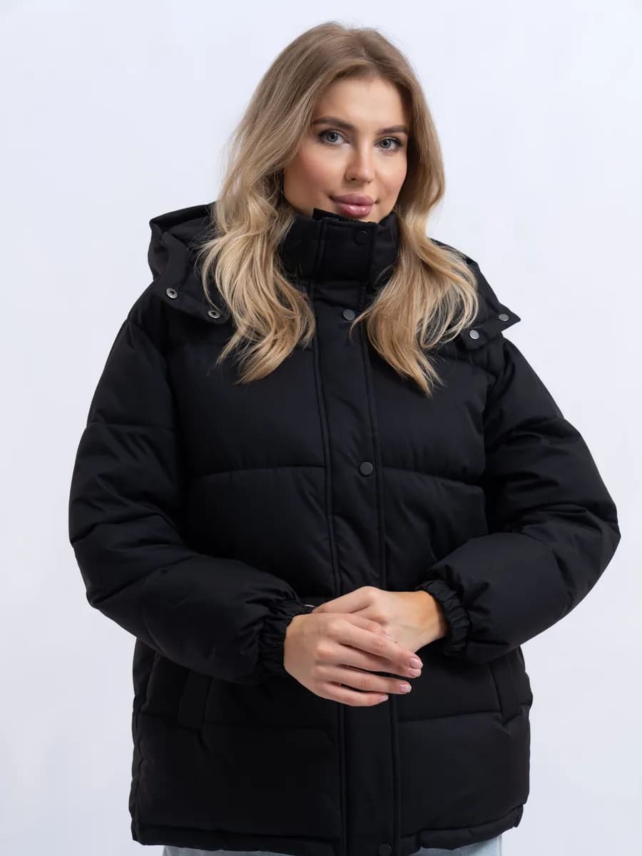 Куртка оверсайз зимняя с капюшоном