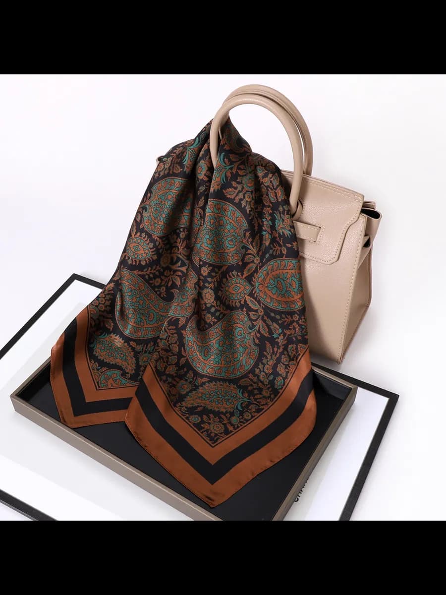 платок на голову шею и пояс шелковый косынка девочке зимняя