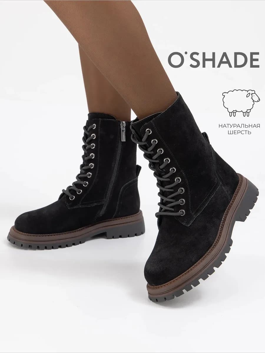 Ботинки зимние женские черные
