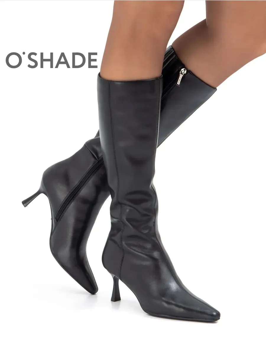 O'SHADE Сапоги женские демисезонные на каблуке