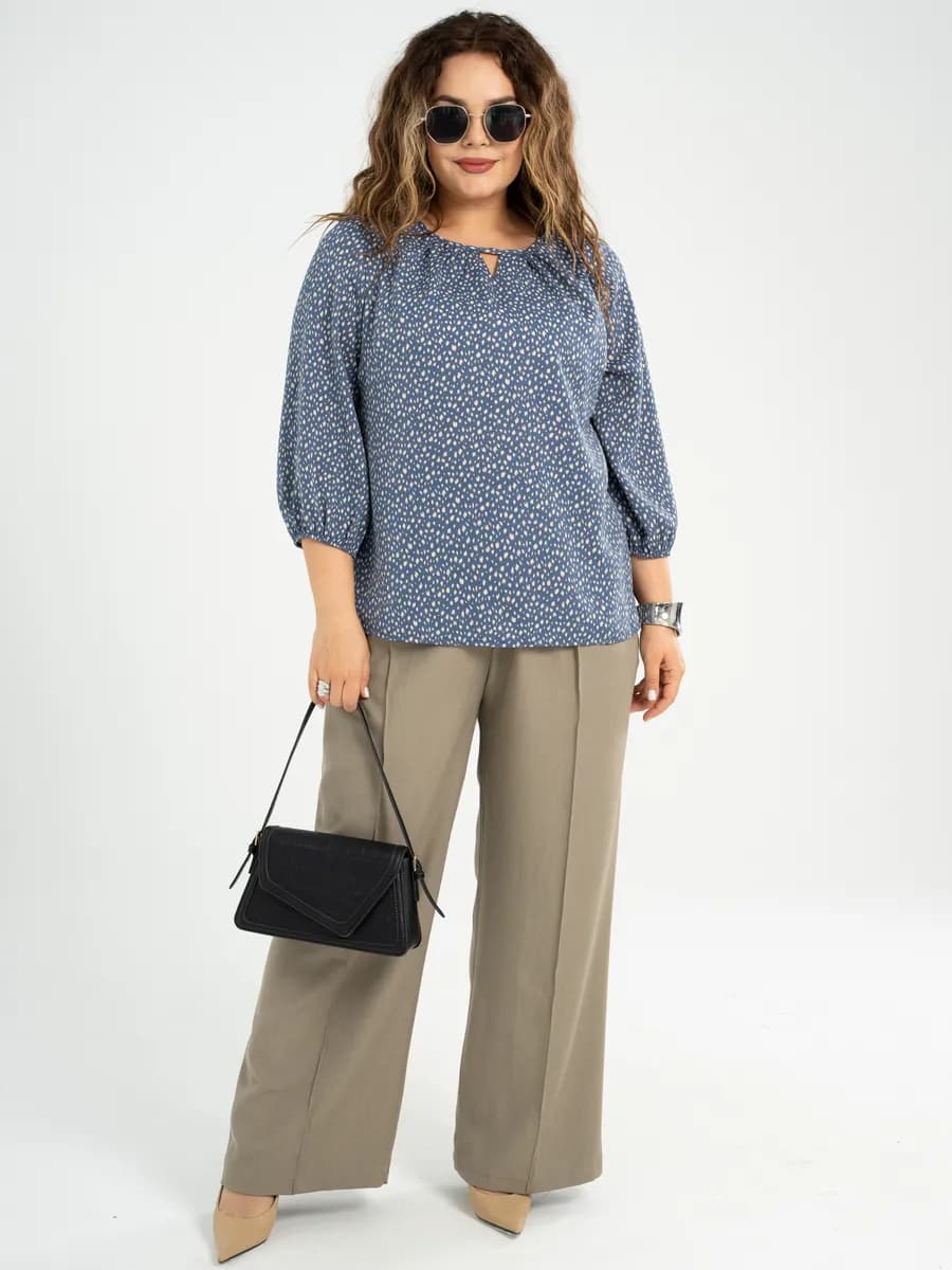 Блузка офисная больших размеров - фото 1