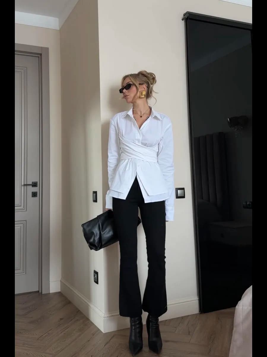 Рубашка приталенная баска